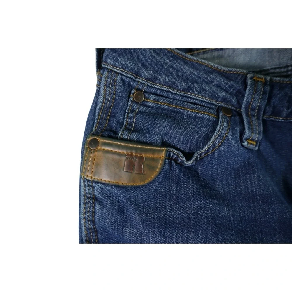 Boys Wrangler Riggs Workwear Strong Jeans Size 8x32 Dark Wash Bootcut‎